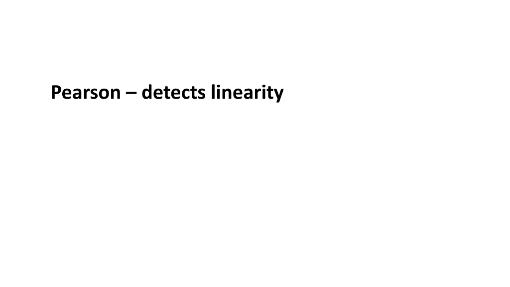 pearson detects linearity
