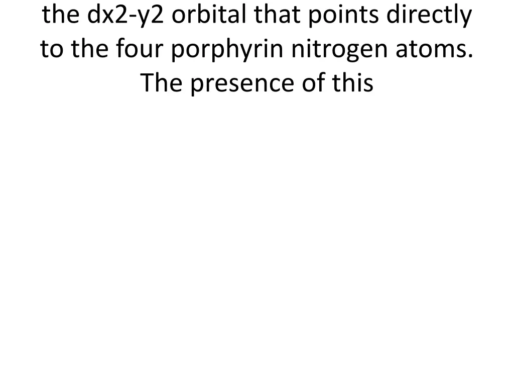 the dx2 y2 orbital that points directly