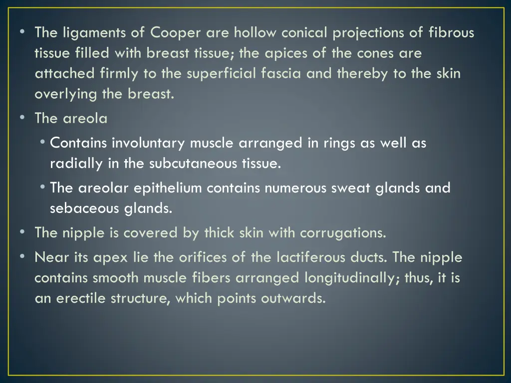 the ligaments of cooper are hollow conical
