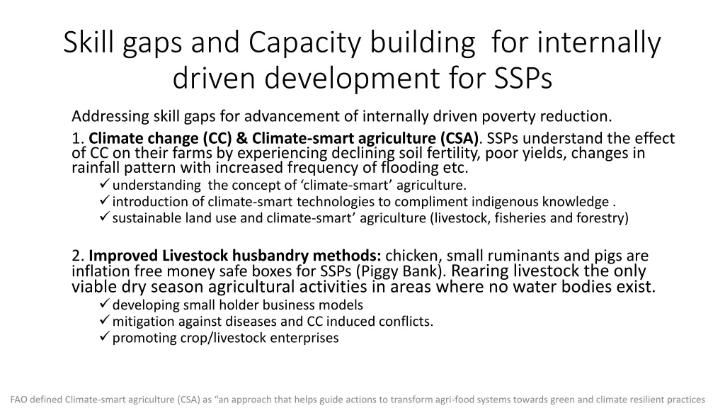 skill gaps and capacity building for internally