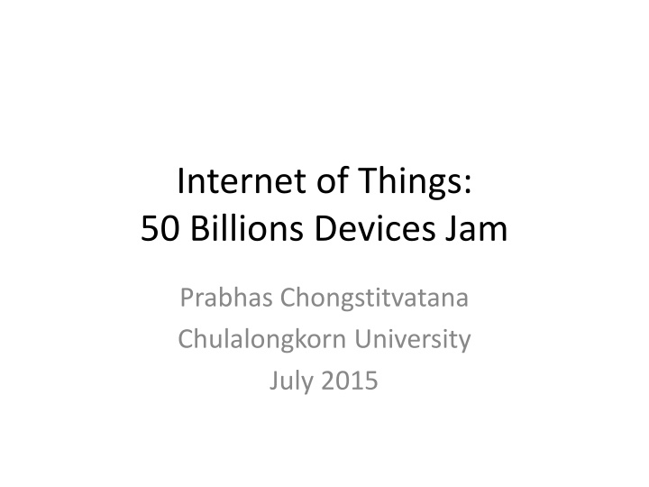 internet of things 50 billions devices jam
