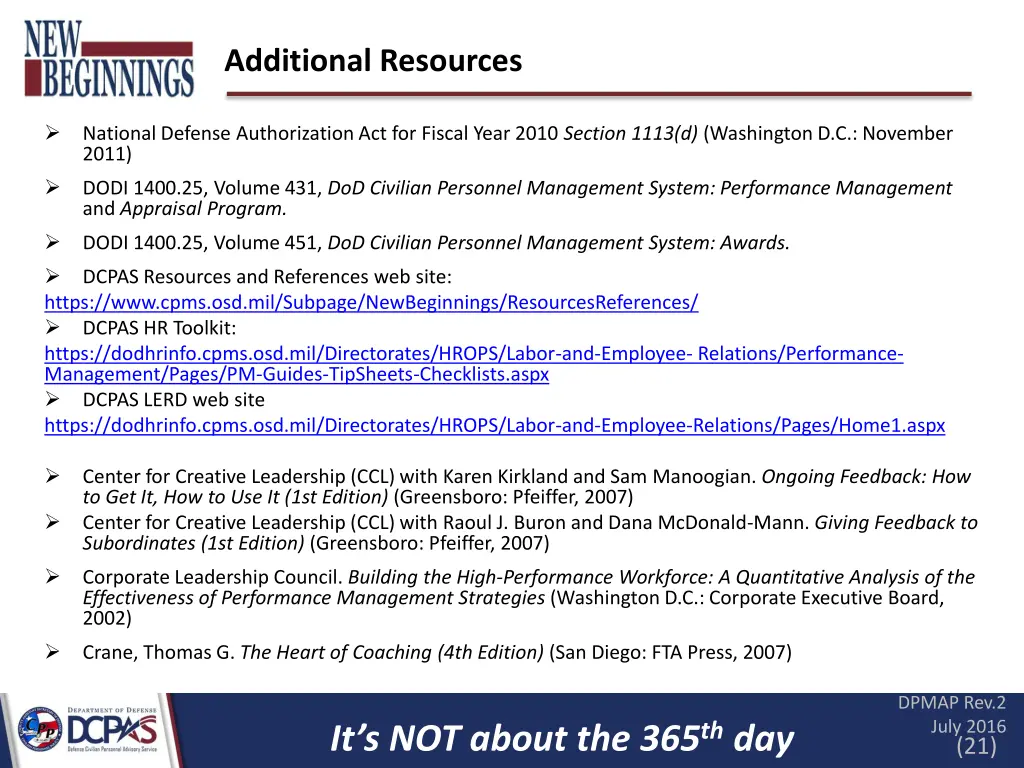 additional resources