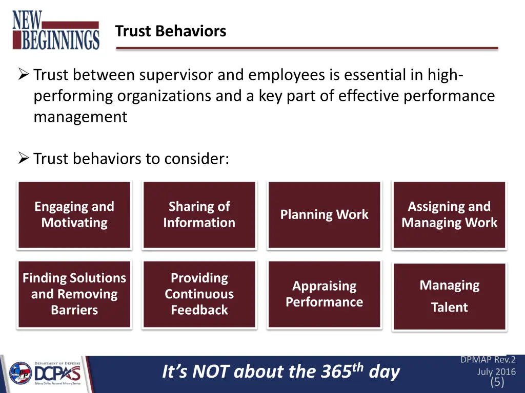 trust behaviors