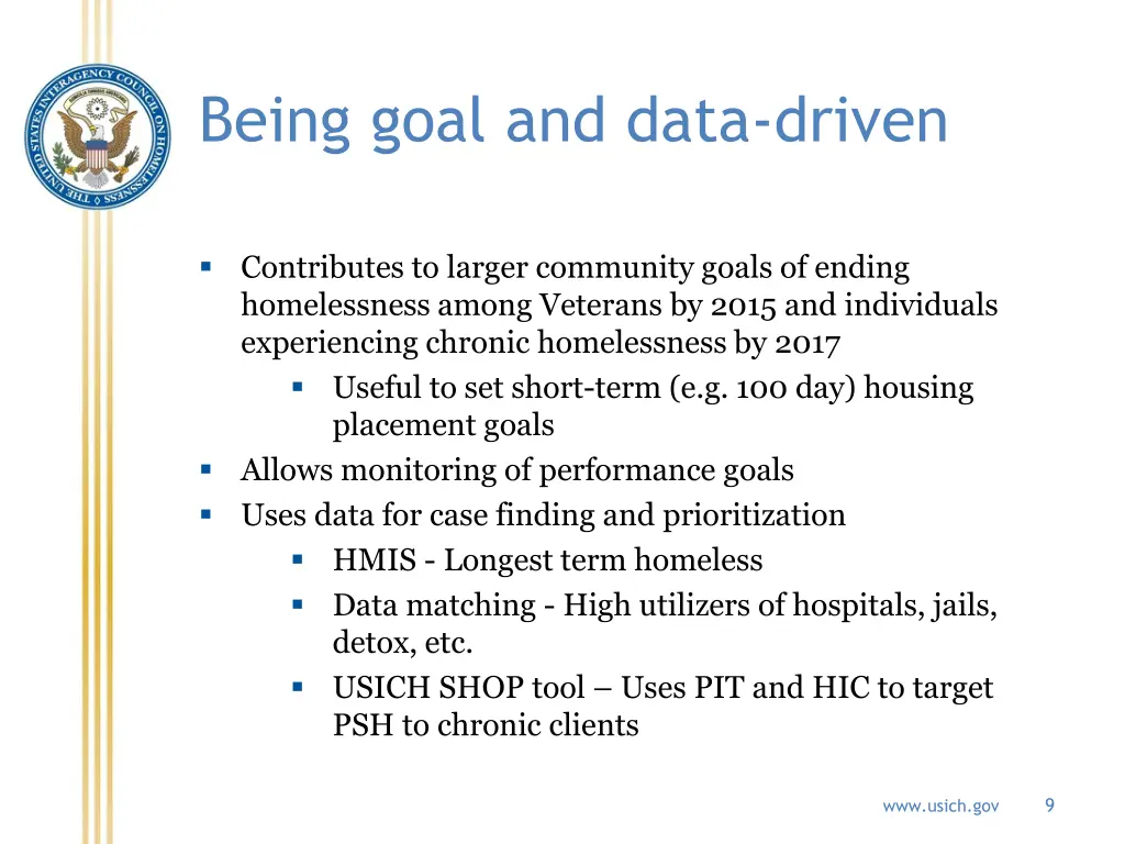 being goal and data driven