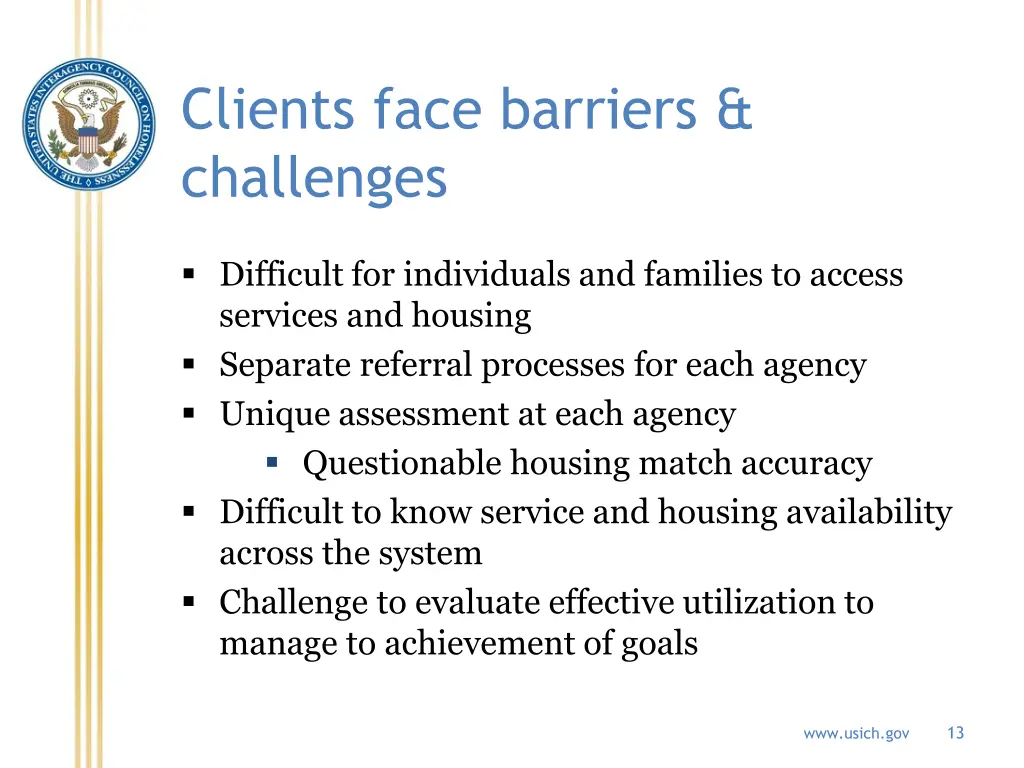 clients face barriers challenges