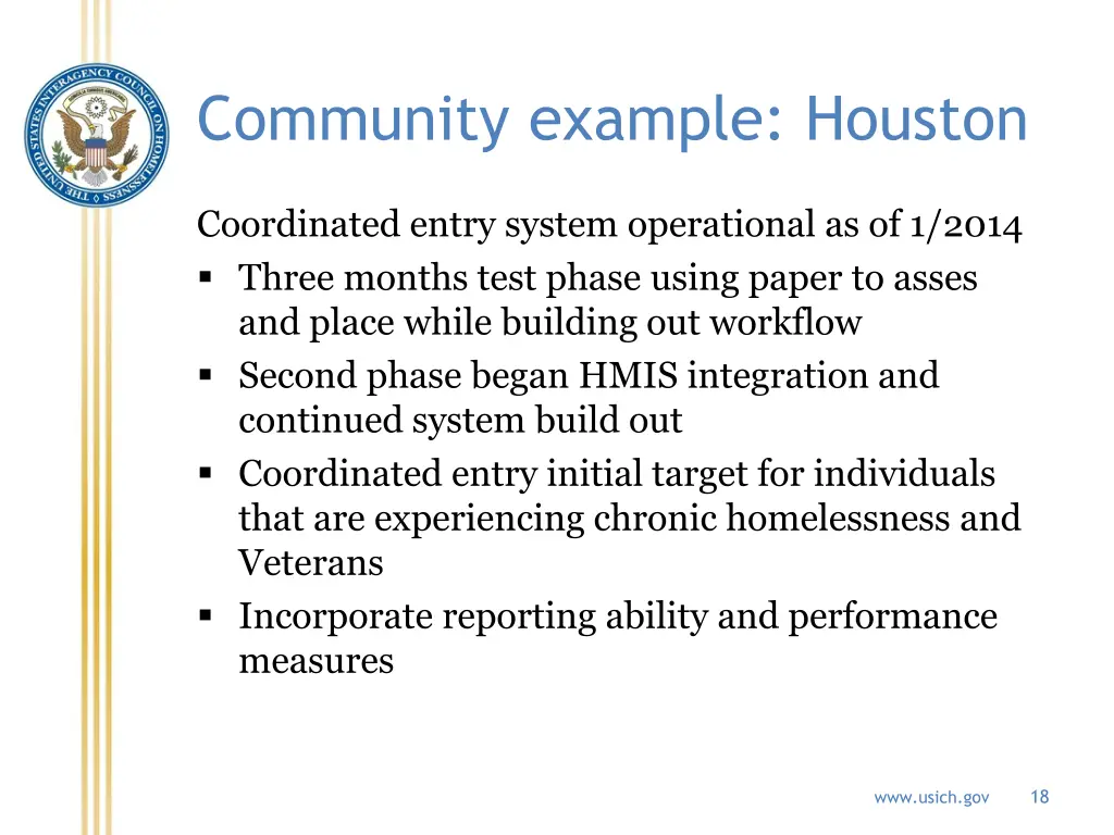 community example houston 1