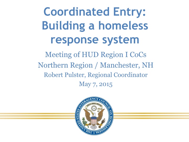 coordinated entry building a homeless response