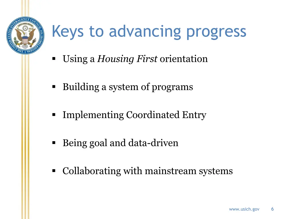 keys to advancing progress