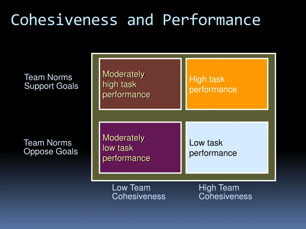cohesiveness and performance