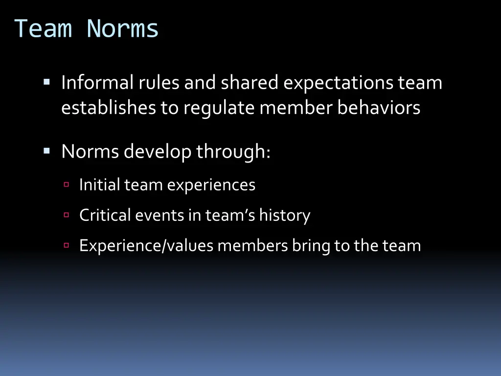 team norms