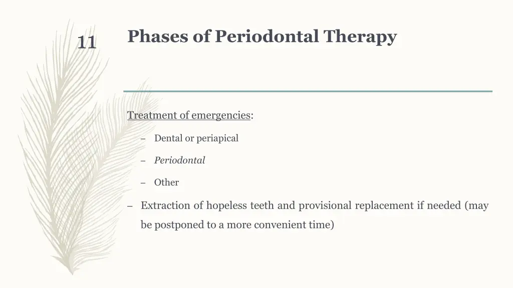 phases of periodontal therapy