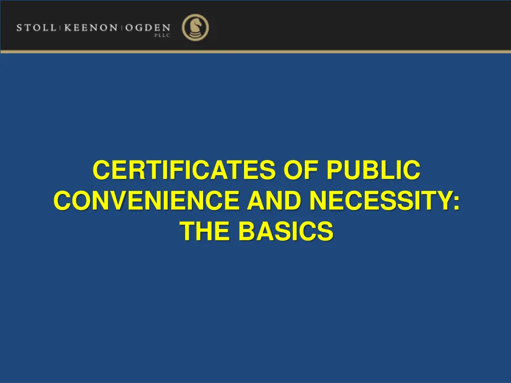 certificates of public convenience and necessity