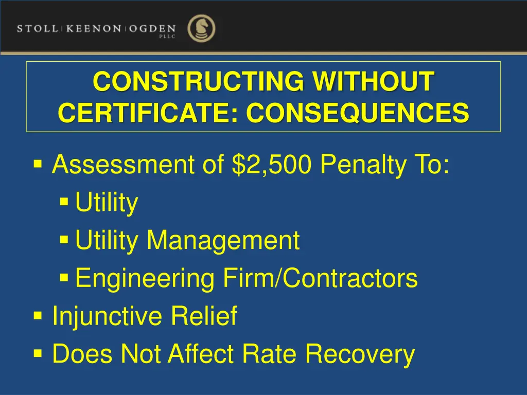 constructing without certificate consequences