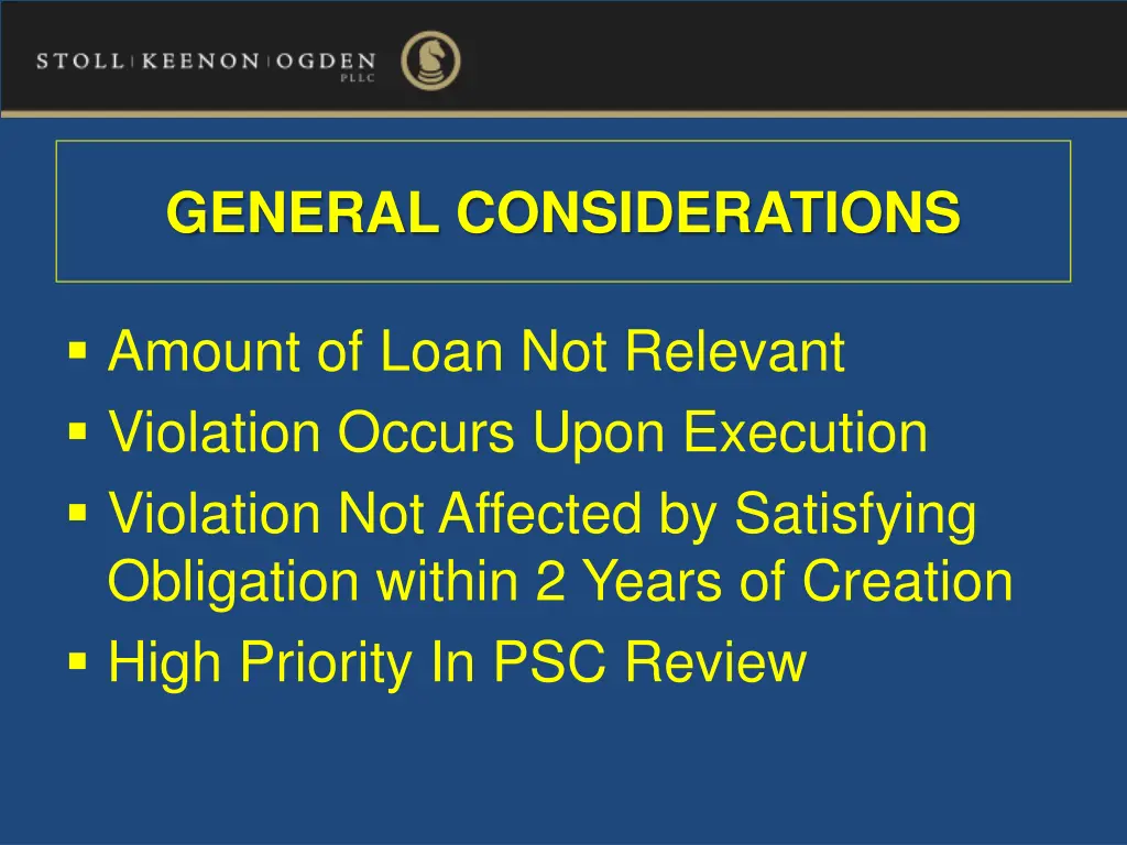 general considerations
