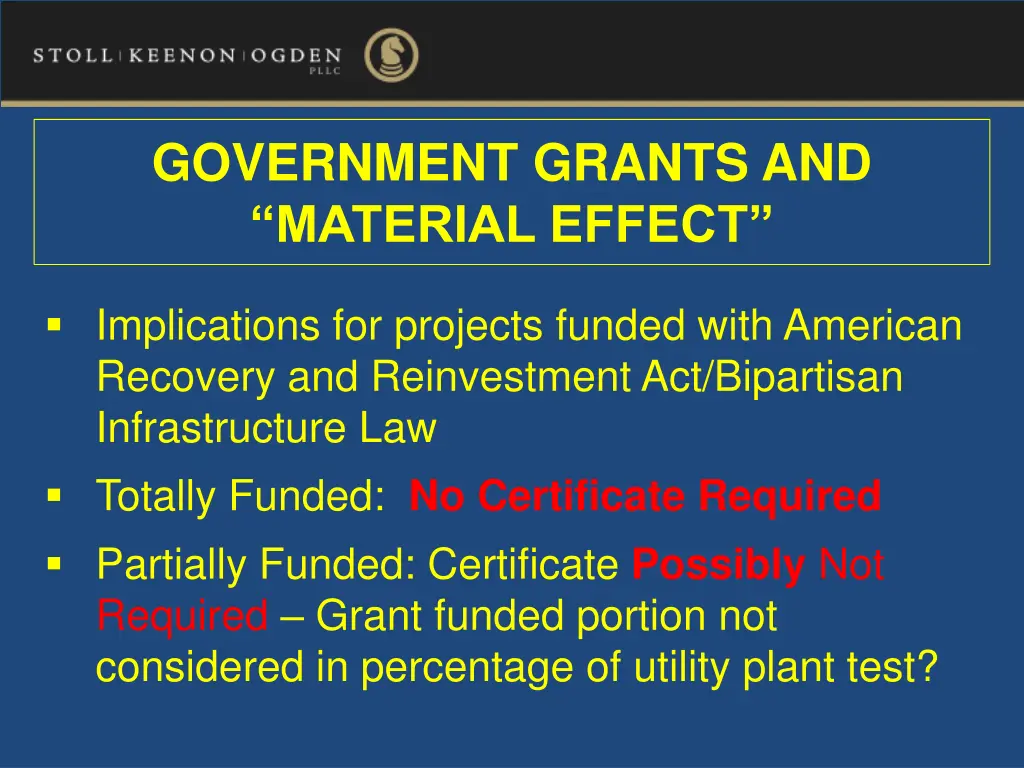 government grants and material effect 1