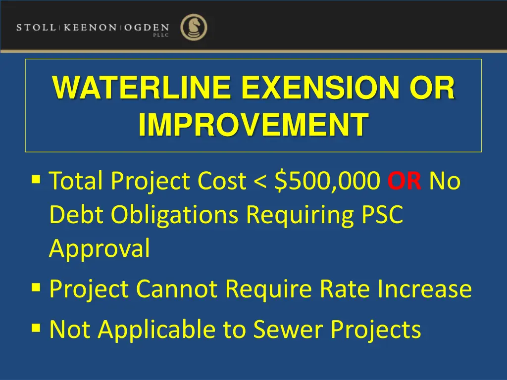 waterline exension or improvement 1