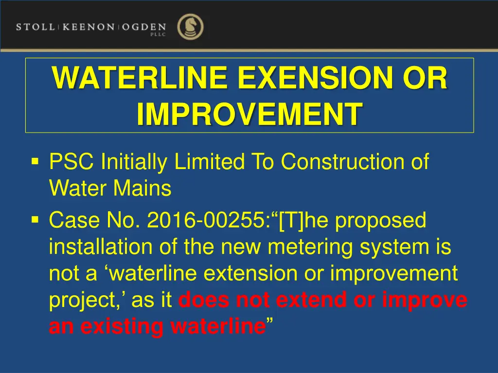 waterline exension or improvement 2