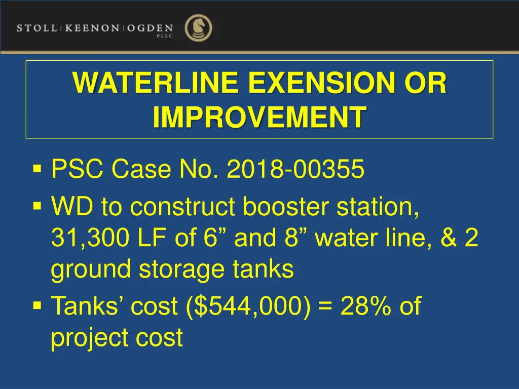 waterline exension or improvement 3