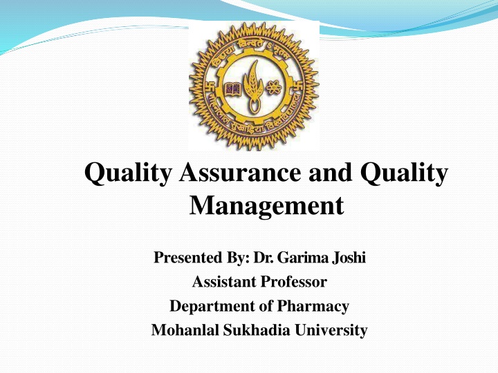 quality assurance and quality management