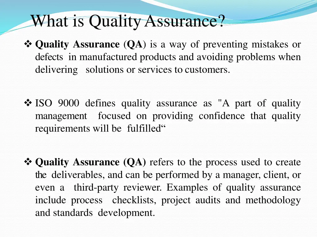 what is quality assurance