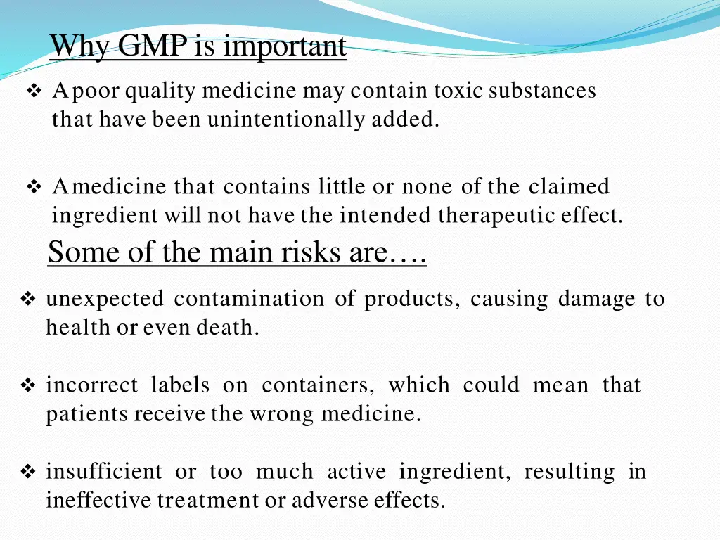 why gmp is important