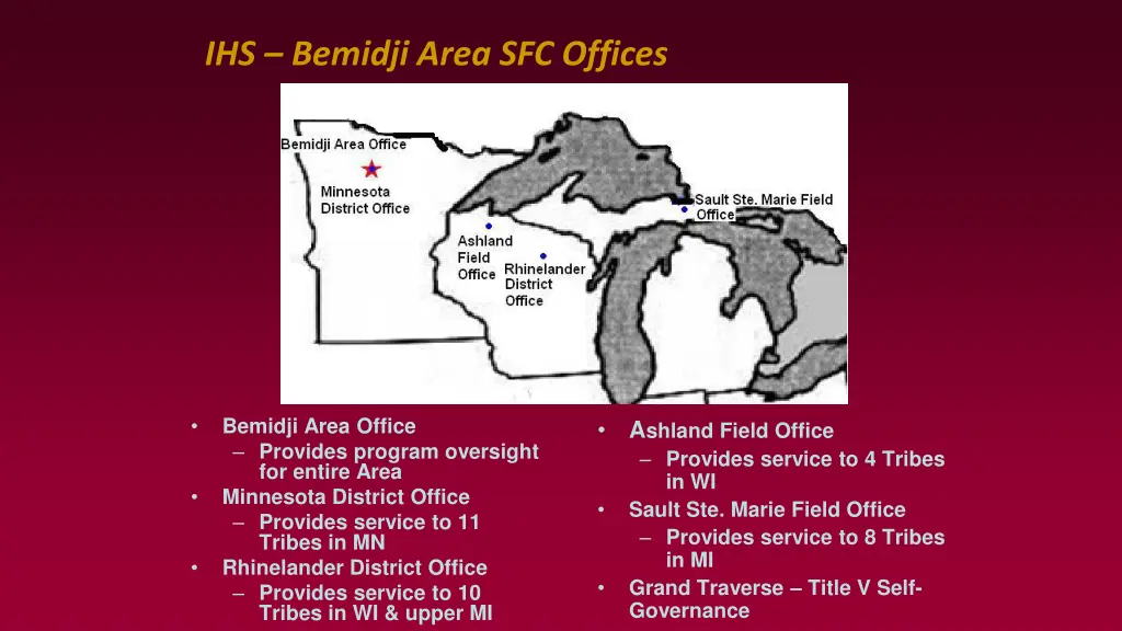 ihs bemidji area sfc offices