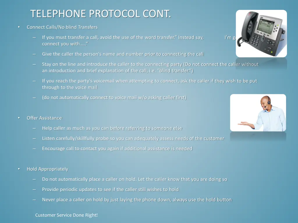 telephone protocol cont