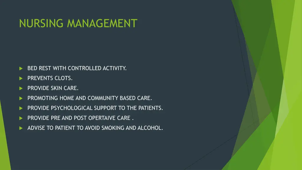 nursing management