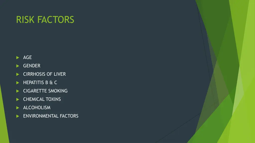 risk factors