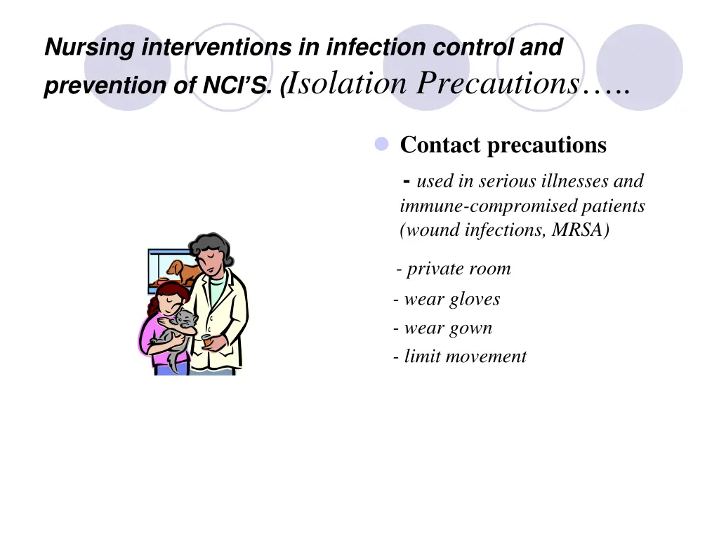 nursing interventions in infection control 10