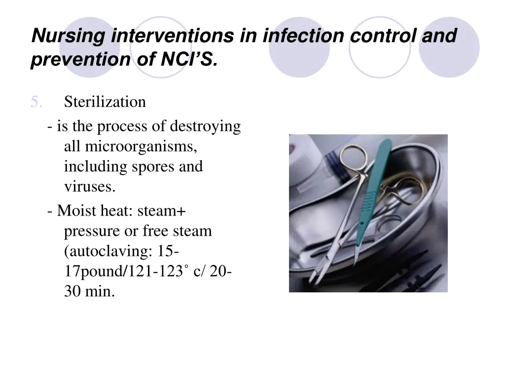nursing interventions in infection control 5