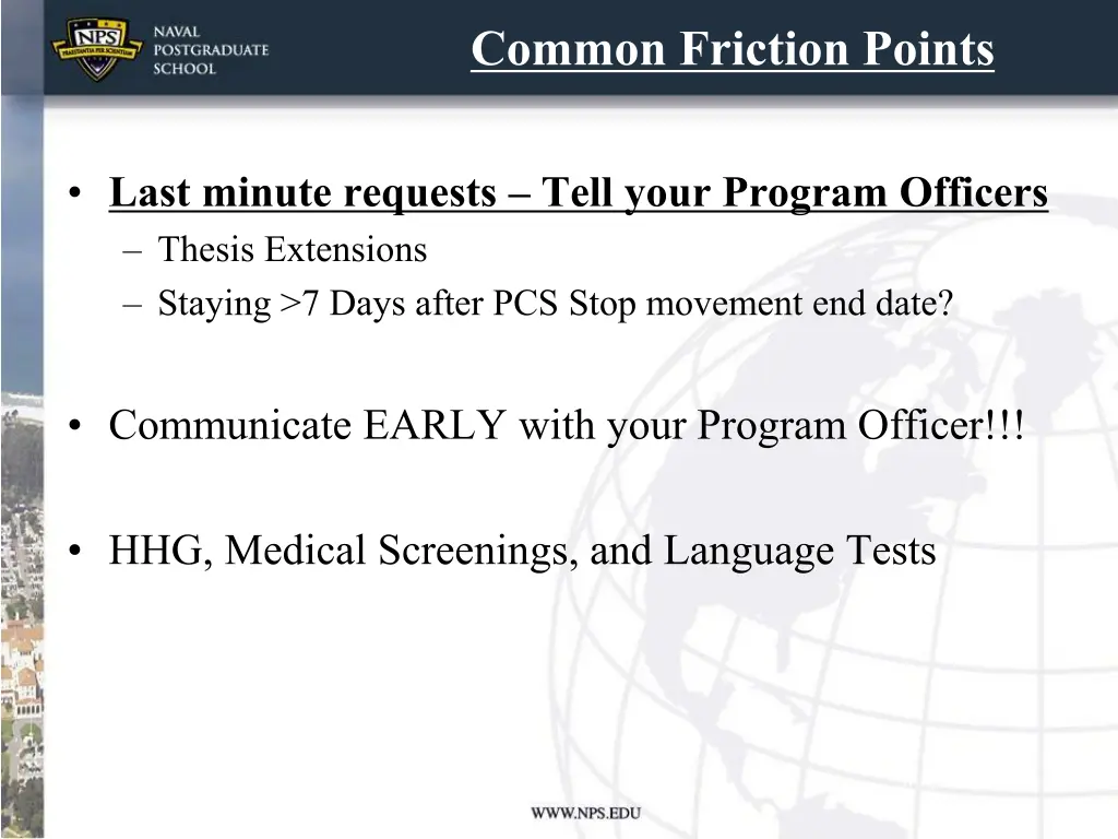 common friction points