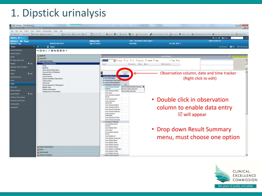 1 dipstick urinalysis