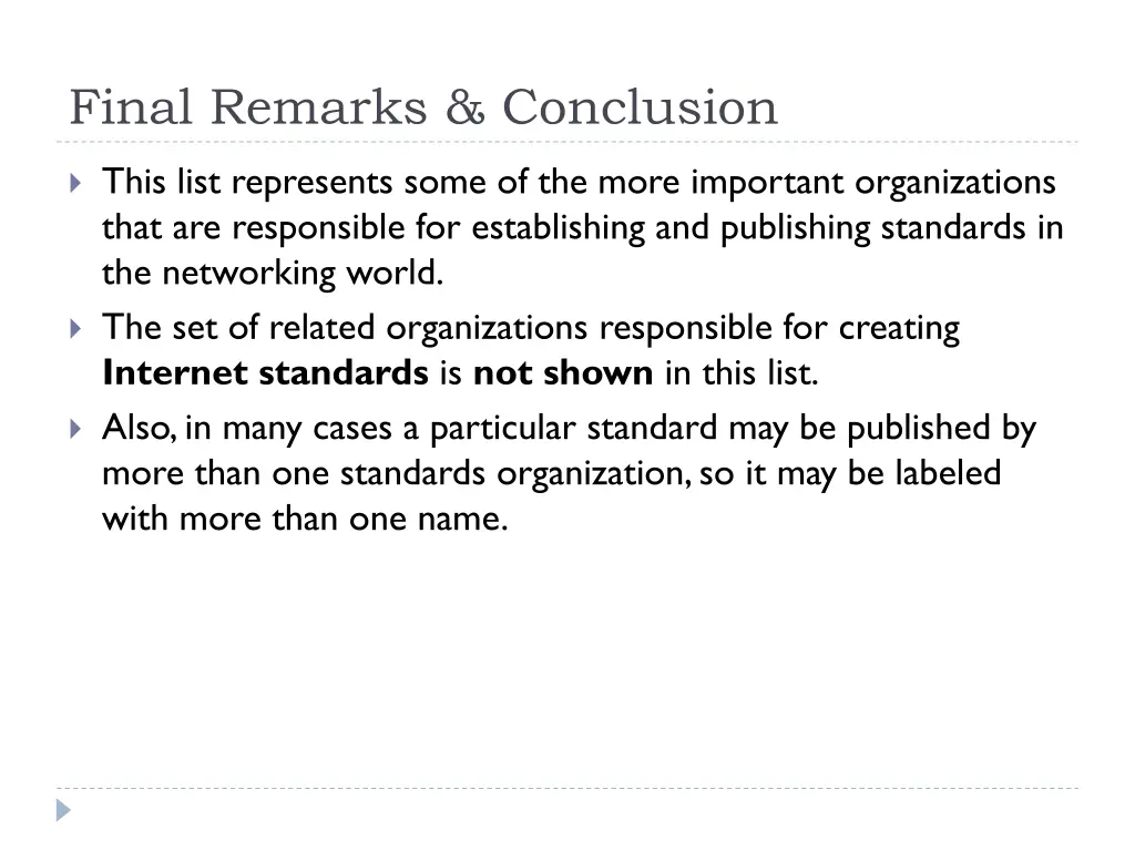 final remarks conclusion