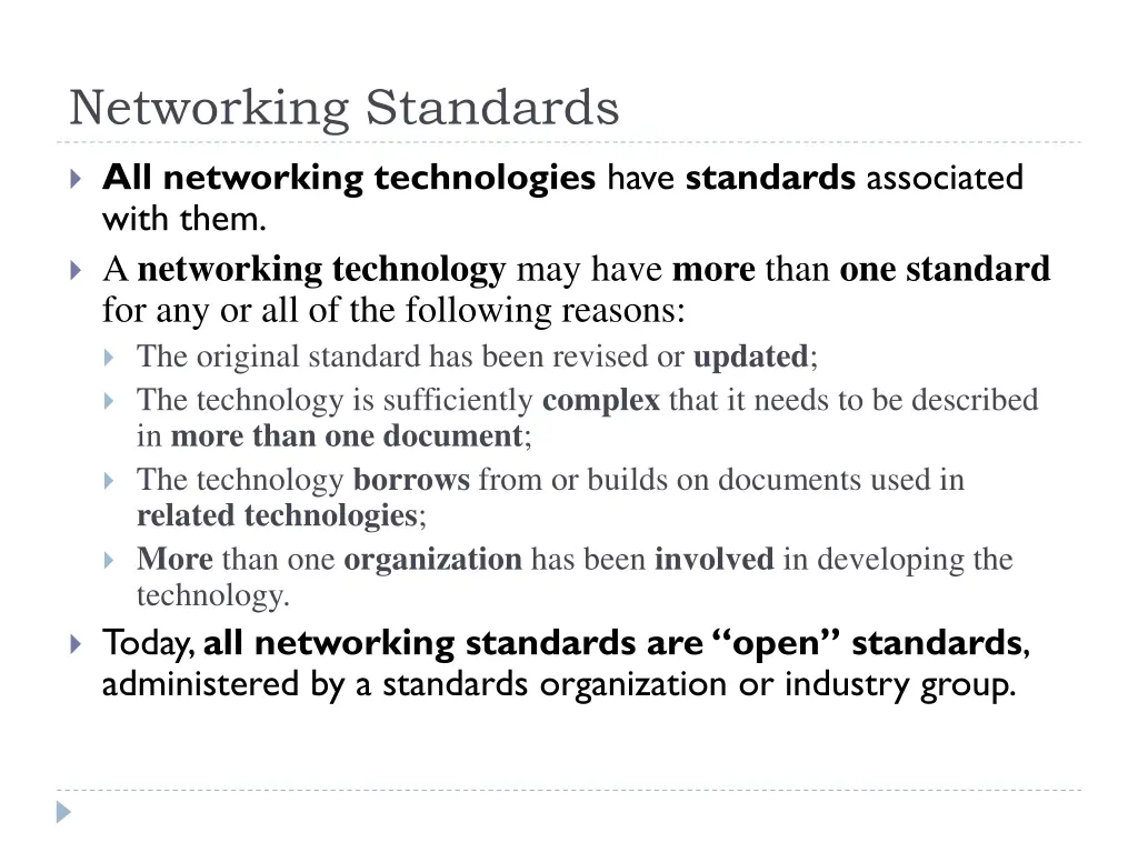 networking standards