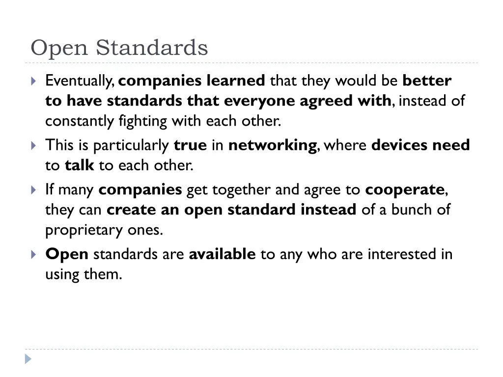 open standards