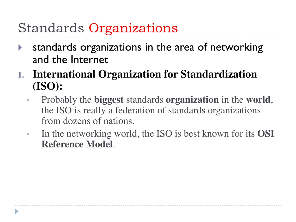 standards organizations