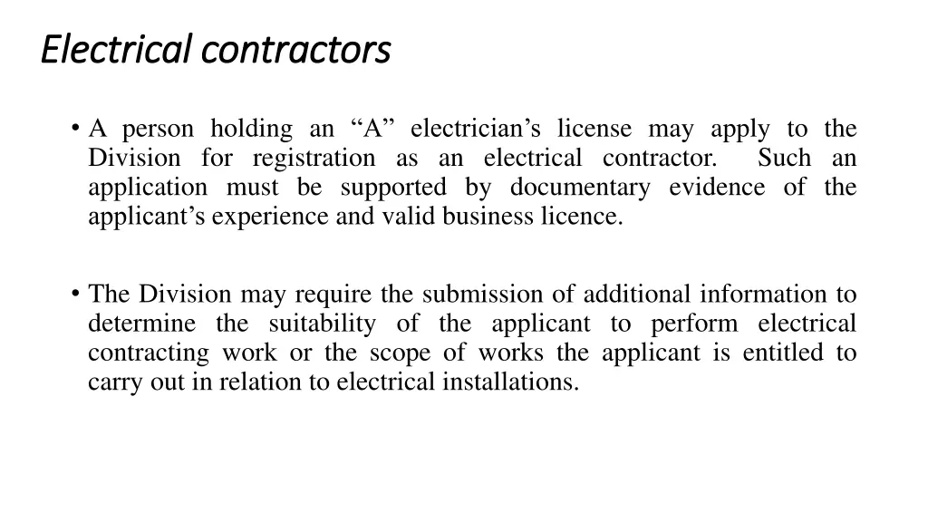 electrical contractors electrical contractors