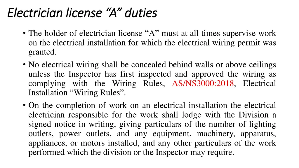 electrician license a duties electrician license