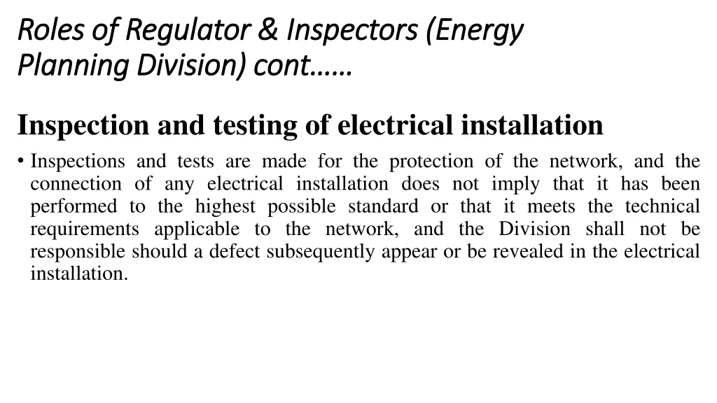 roles of regulator inspectors energy roles 3