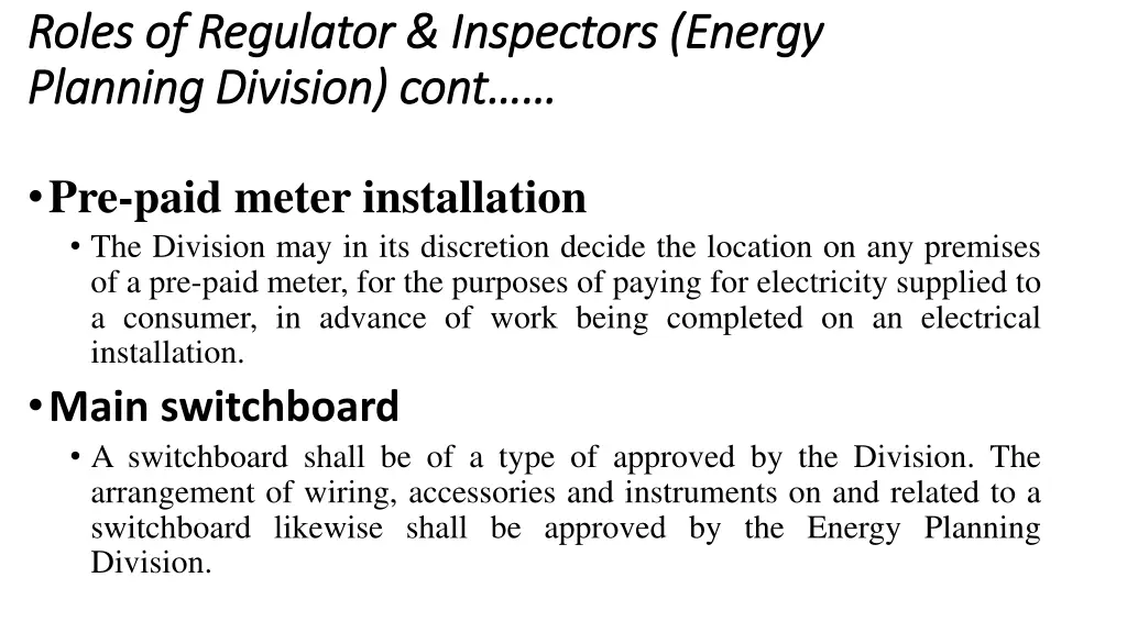 roles of regulator inspectors energy roles 4