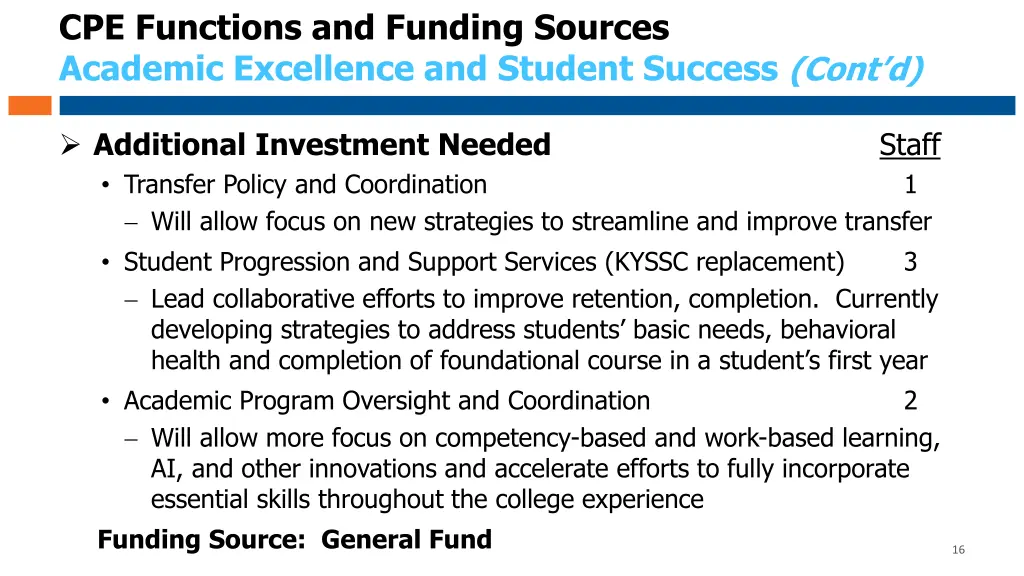 cpe functions and funding sources academic 1