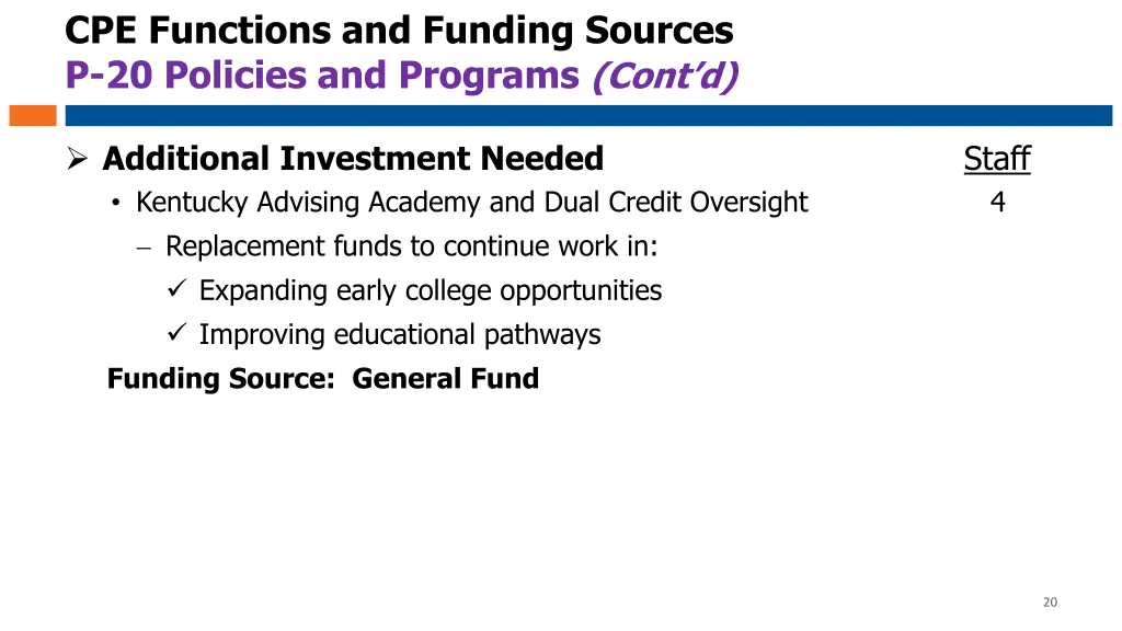 cpe functions and funding sources p 20 policies 1