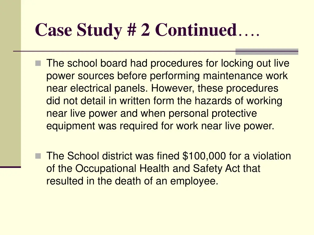 case study 2 continued