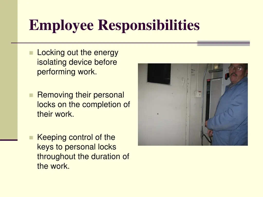 employee responsibilities
