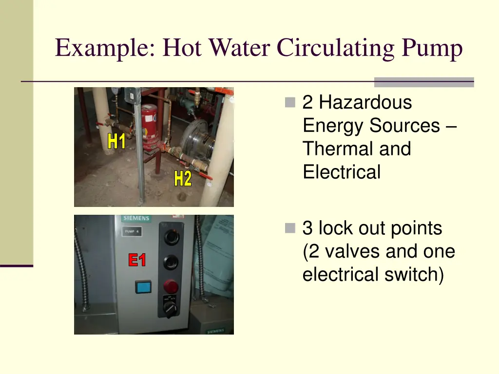 example hot water circulating pump