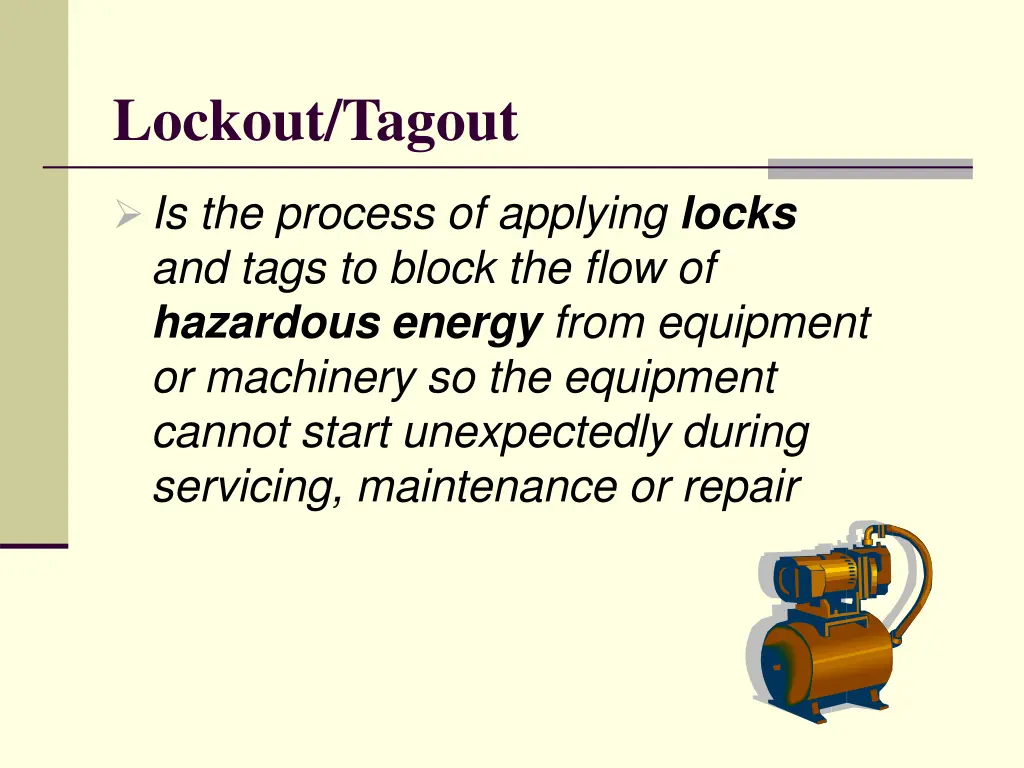 lockout tagout