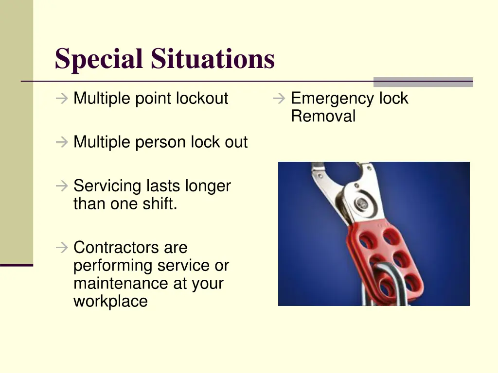 special situations