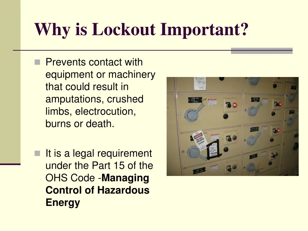 why is lockout important