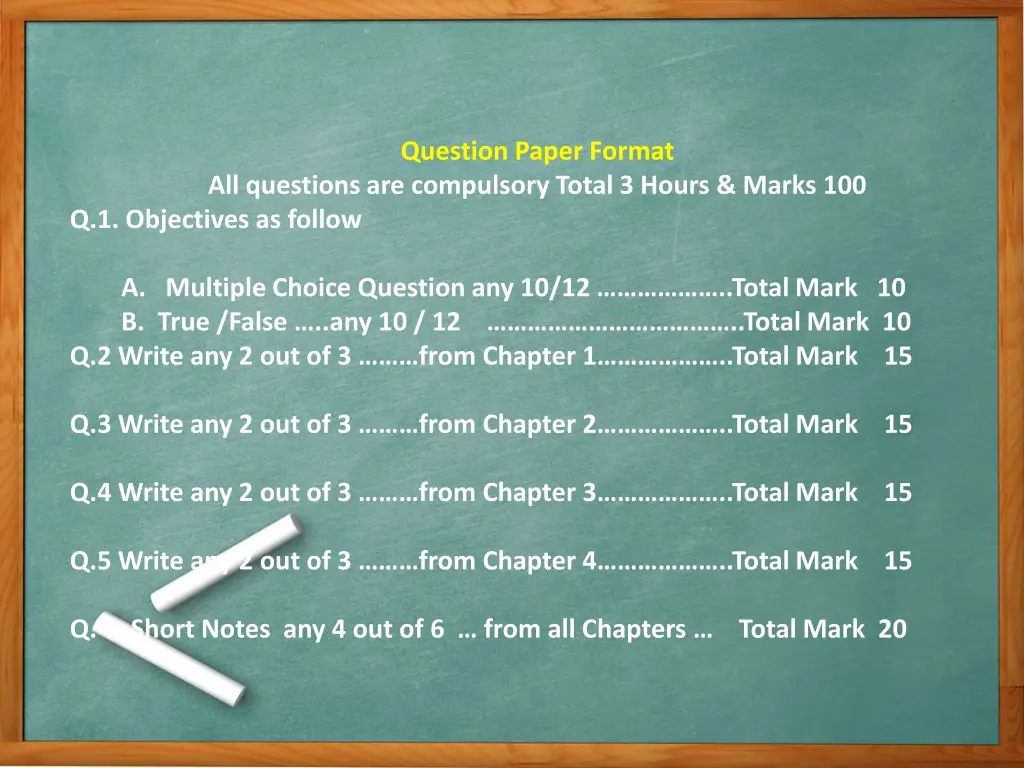 question paper format
